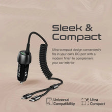 Promate PowerDrive-33PDCI | 33W Car Charger with Built-In Lightning Cable + USB-A Port The Wonders Mart Trading™