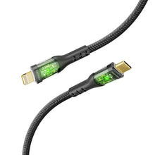 Promate TransLine-Ci | USB-C to Lightning Cable – 27W Power Delivery, 120cm Nylon Braided Cable with Transparent LED Shells, 480Mbps Data Sync – Compatible with iPhone, iPad, AirPods Pro The Wonders Mart Trading™