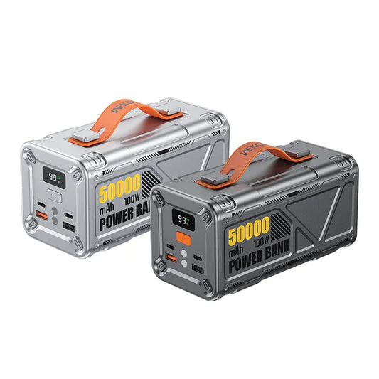 WEKOME WP-08 Mecha Series Power Bank 50000mAh – 100W, Outdoor LED, SOS, Cyberpunk Design