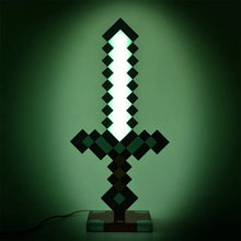 Minecraft-Inspired Diamond Sword LED Desk Lamp – USB Gaming Room Night Light The Wonders Mart Trading™