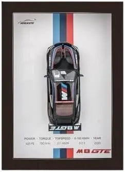
3D Sports Car Frame | Wall Art | Wooden Frame model with Removable Die cast Cars, Lights, Pull-Back Action & Opening Doors | Collectibles The Wonders Mart Trading™