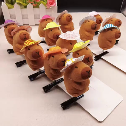 Cute Animal Hair Clips – Capybara & Yellow Duck Spring Hairpin Accessories (Random) The Wonders Mart Trading™