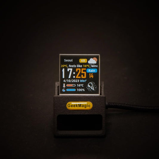 Mini 3D Hologram Cube Display – WiFi Smart Clock & Animated GIF Monitor | Shows Time, Weather, PC Stats, Anime & Pixel Art