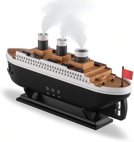 Ship-Shaped Ultrasonic Jellyfish Aroma Diffuser with Remote | Jellyfish Design, Essential Oil Cool Mist Humidifier for Bedroom, Office & Home