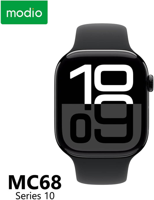 Modio MC68 Series 10 Smartwatch 2.2 Inch Large Screen Display With 3 Pair Straps and Charging Cable Designed for Ladies and Gents