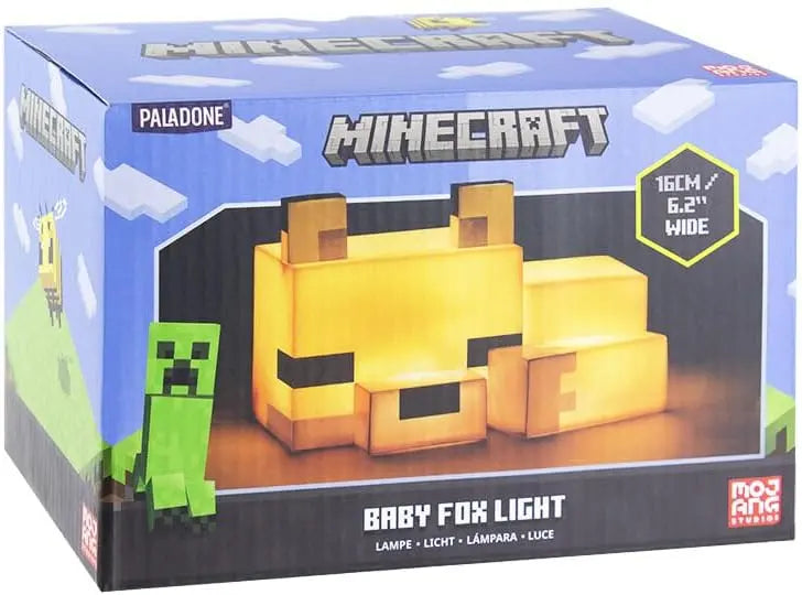 Paladone Minecraft Fox Light – Pixel Baby Fox LED Night Light Gaming Room Decor The Wonders Mart Trading™