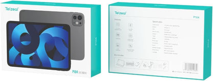 Telzeal P104 Android Tablet, 10.1-inch Display, 10000mAh Battery, 13MP Dual Camera, 16+1T Storage