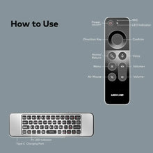 Green Lion Rechargeable 4 in 1 Wireless Universal Remote With Keyboard, for Samsung Smart-TV, Air mouse, Ir remote, Voice control, Compatible With Computer, Projector, Android/Windows/MacOS/Linux The Wonders Mart Trading™