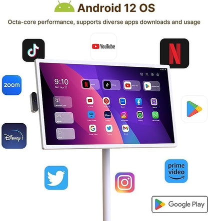 Taktik Smart Floor Display – 21.5”, 27”, 32” | Rotatable Android Touch Screen with Battery, Wi-Fi & HD Display