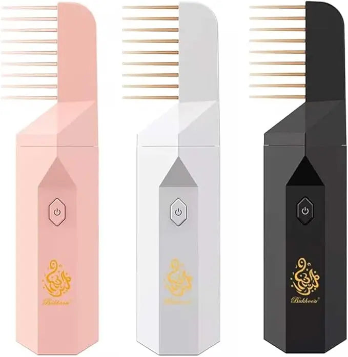 
Bakhoor USB Rechargeable Comb Electric Luxury ,Incense Burner Portable Incense Burner Hair The Wonders Mart Trading™