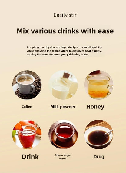 Automatic Stirring Coffee Mug – LED Temp Display, Rechargeable Magnetic Mixer, 380ml – Portable Stainless Steel Thermos for Coffee, Tea, & More