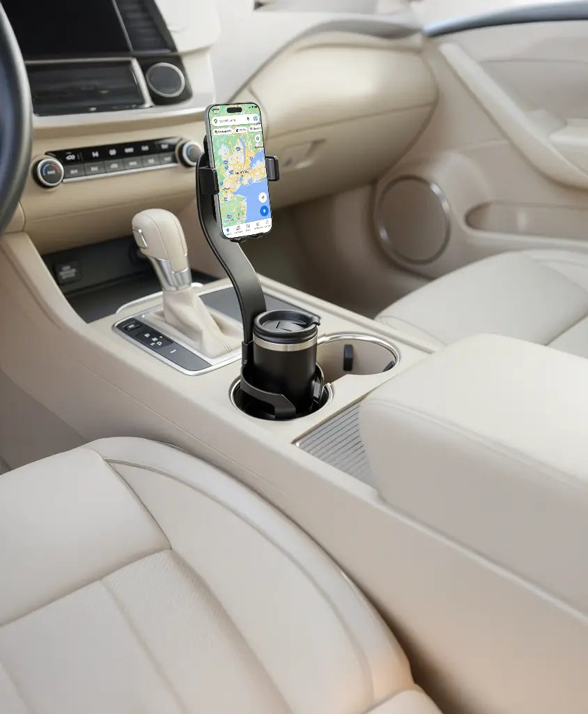 Green Lion Flex Grip Cup Holder Phone Mount – Adjustable Car Phone Holder (Black) The Wonders Mart Trading™