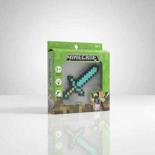 Minecraft-Inspired Diamond Sword LED Keychain – Pixel Gaming Light Accessory The Wonders Mart Trading™