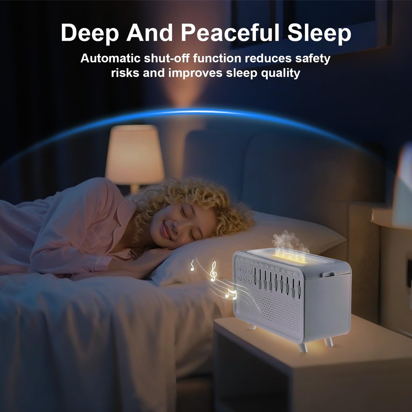 White Noise Humidifier Night Light – 3-in-1 Sound Machine with 8 Sounds, Diffuser & USB Powered The Wonders Mart Trading™