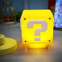 Super Mario Bros. Question Block Night Light – With Game Sound Effects | USB Rechargeable & Silent Mode The Wonders Mart Trading™