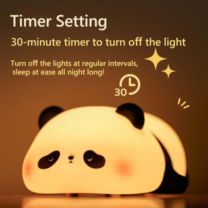 Kids Night Light 3 Light Modes, Dimmable with Timer, Touch Control, Silicone, USB Rechargeable.