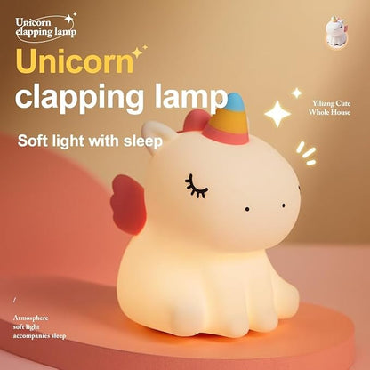 Kids Night Light 3 Light Modes, Dimmable with Timer, Touch Control, Silicone, USB Rechargeable.