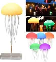 Jellyflow LED Jellyfish Lamp – 12-Color Night Light with Voice Control, Hanging or Table Base | Soothing Mood & Atmosphere Lamp The Wonders Mart Trading™