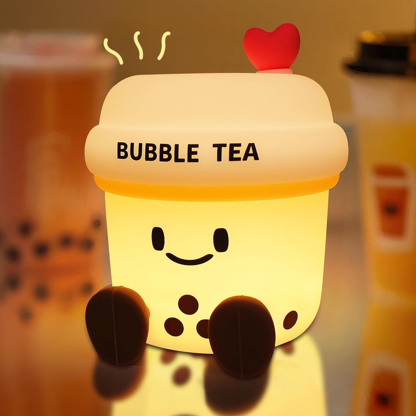 Kids Night Light 3 Light Modes, Dimmable with Timer, Touch Control, Silicone, USB Rechargeable.