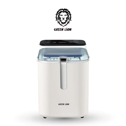 Green Lion Frost-Core Ice Maker Countertop, Portable Ice Machine with Self-Cleaning Function & Touch Control Panel, 12Kg/24H, Ideal for Home, Kitchen, Camping, RV, Office, Party - Cream White