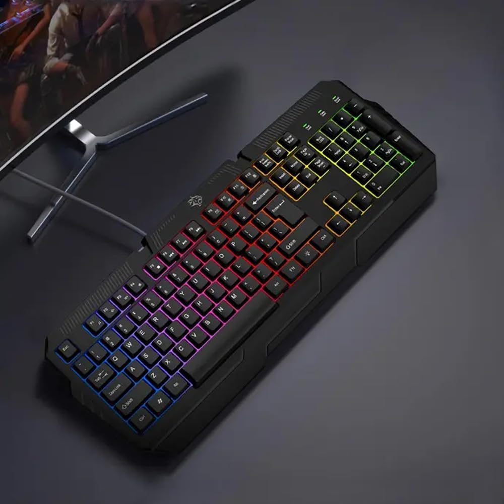Porodo Gaming 4-in-1 Combo – RGB Keyboard, High-DPI Mouse, 40mm Headset & Smooth Mousepad | Ultimate USB Gaming Setup for PC & Laptop