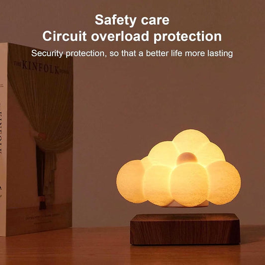 Floating Cloud Lamp, Magnetic Levitating Cloud LED Night Lights ,Ambient Light ,Rotating Levitating Lamp, for Family ,Friends and Kids Gift