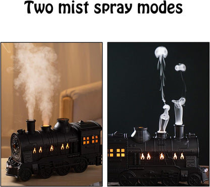 Train-Shaped Aromatherapy Diffuser – 300ml Cool Mist Humidifier with Remote & LED