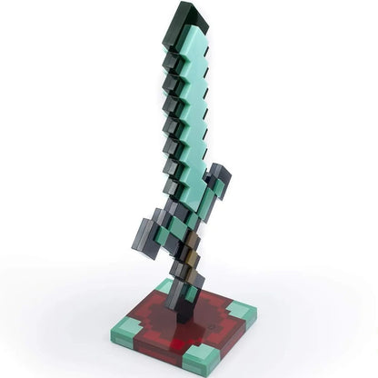 Minecraft-Inspired Diamond Sword LED Desk Lamp – USB Gaming Room Night Light The Wonders Mart Trading™