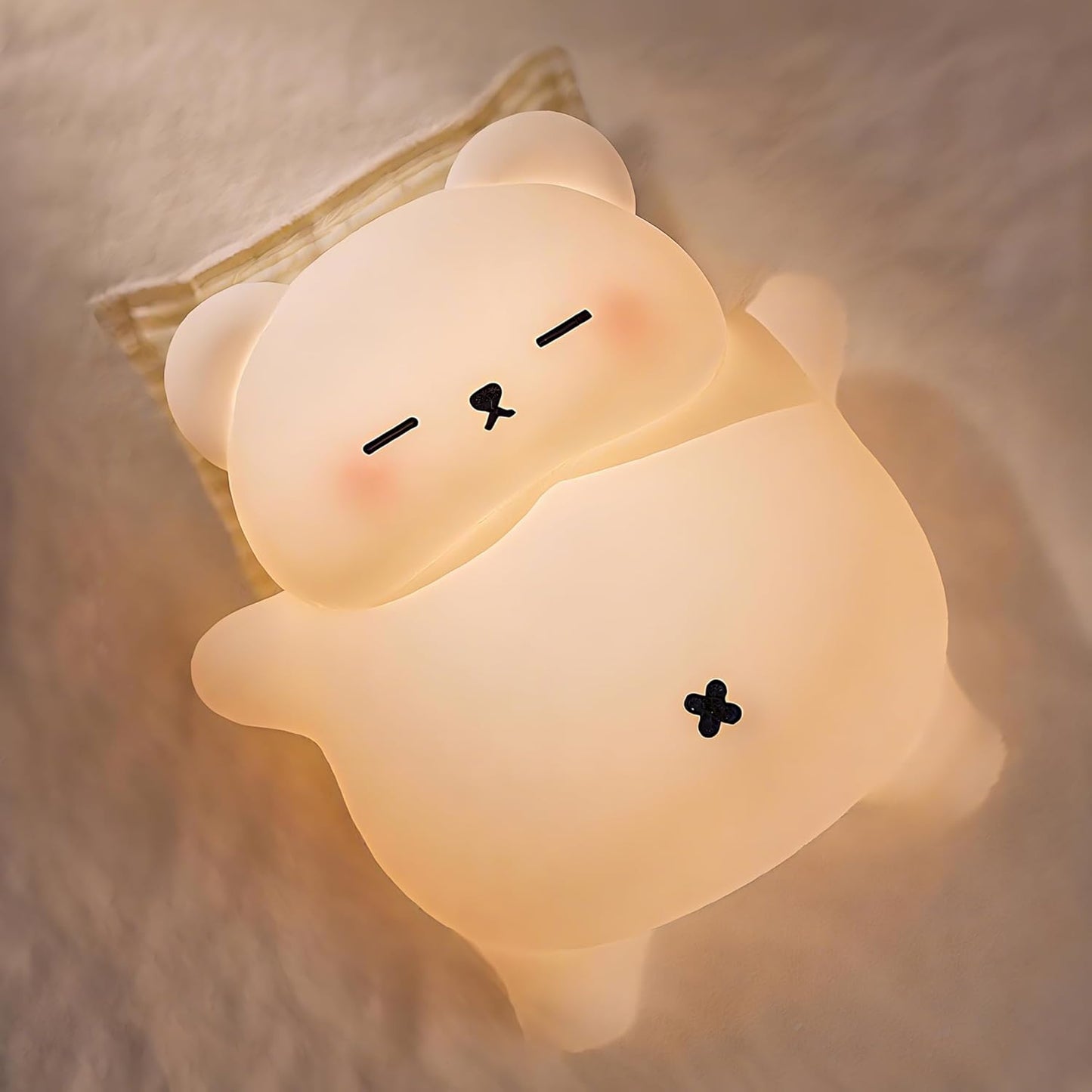Kids Night Light 3 Light Modes, Dimmable with Timer, Touch Control, Silicone, USB Rechargeable.