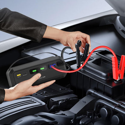 Green Lion Super Capacitator 12V Batteryless Jump Starter, 1000A Portable Battery Charger, 3 Min Quick Charging, 7L/4L Gasoline/Diesel Engines, Car Battery Clip & USB-C Charging Input