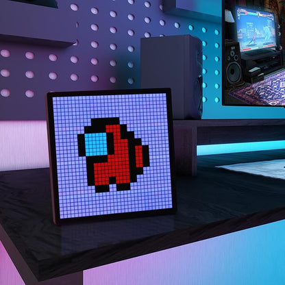 iDotMatrix LED Pixel Display, 32x32 Programmable Pixel Art Display with APP Control for Kids Boys Girls, Creative Animations, Fun Text and Digital Clock, Gaming Accessories for Desk/Wall Room Decor
