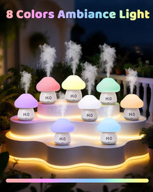Mushroom Humidifier Night Light – Mini USB Mist Diffuser with Soft LED Glow The Wonders Mart Trading™