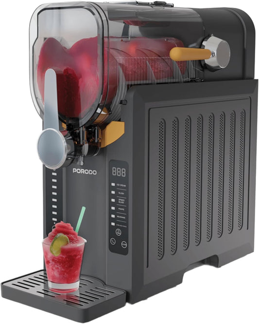Porodo Multi-Function Slushie Maker 200W, Milk-Shakes/Ice Cream/Frappe Maker, 2.6L Capacity, 25MIN Quick Freezing, Intuitive Controls Panel, Efficient Blending, Instant Frozen Drinks