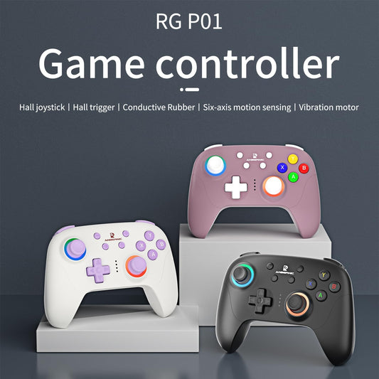 Anbernic RG P01 Retro Games Controller Bluetooth Wireless, Wired Gamepad with Hall Effect Joystick/Hall Triggers Joystick Light Control RGP01 Xbox Controller for PC,Steam,Android (Radiant Purple)