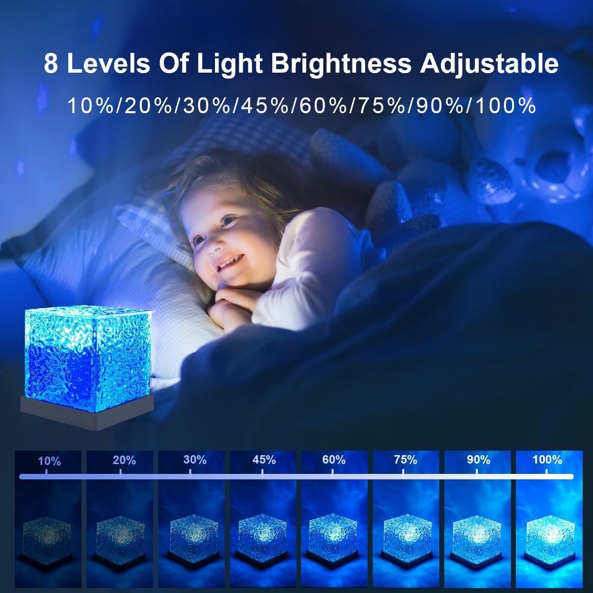 Ocean Wave Projector Lamp – 16 Color RGB Light with Remote | Underwater Effect Night Light for Bedroom, Living Room & Gifts