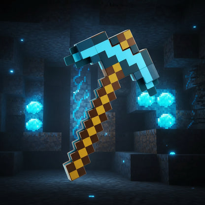 Minecraft Transforming Diamond Sword & Pickaxe Toy – 2-in-1 Kids Role Play Accessory The Wonders Mart Trading™