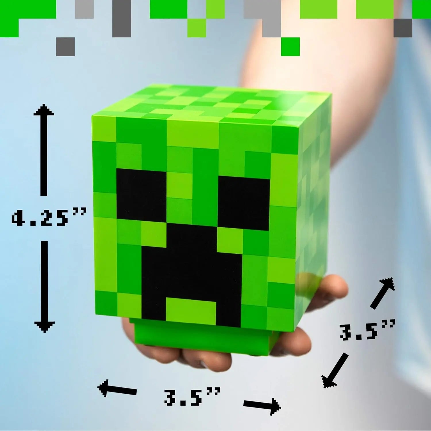 Minecraft-Inspired Creeper Pixel Night Light – LED Gaming Room Decorative Lamp The Wonders Mart Trading™