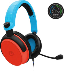 4Gamers C6-100 Gaming Headset Blue & Red + Headset Stand The Wonders Mart Trading™