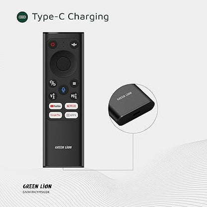 Green Lion Rechargeable Wireless Universal Remote for Samsung TVs Air Mouse & Keyboard (EN/AR), Voice Assistant, Compatible With Android TV Box, PC, Computer, Projector, Android/Windows/MacOS/Linux