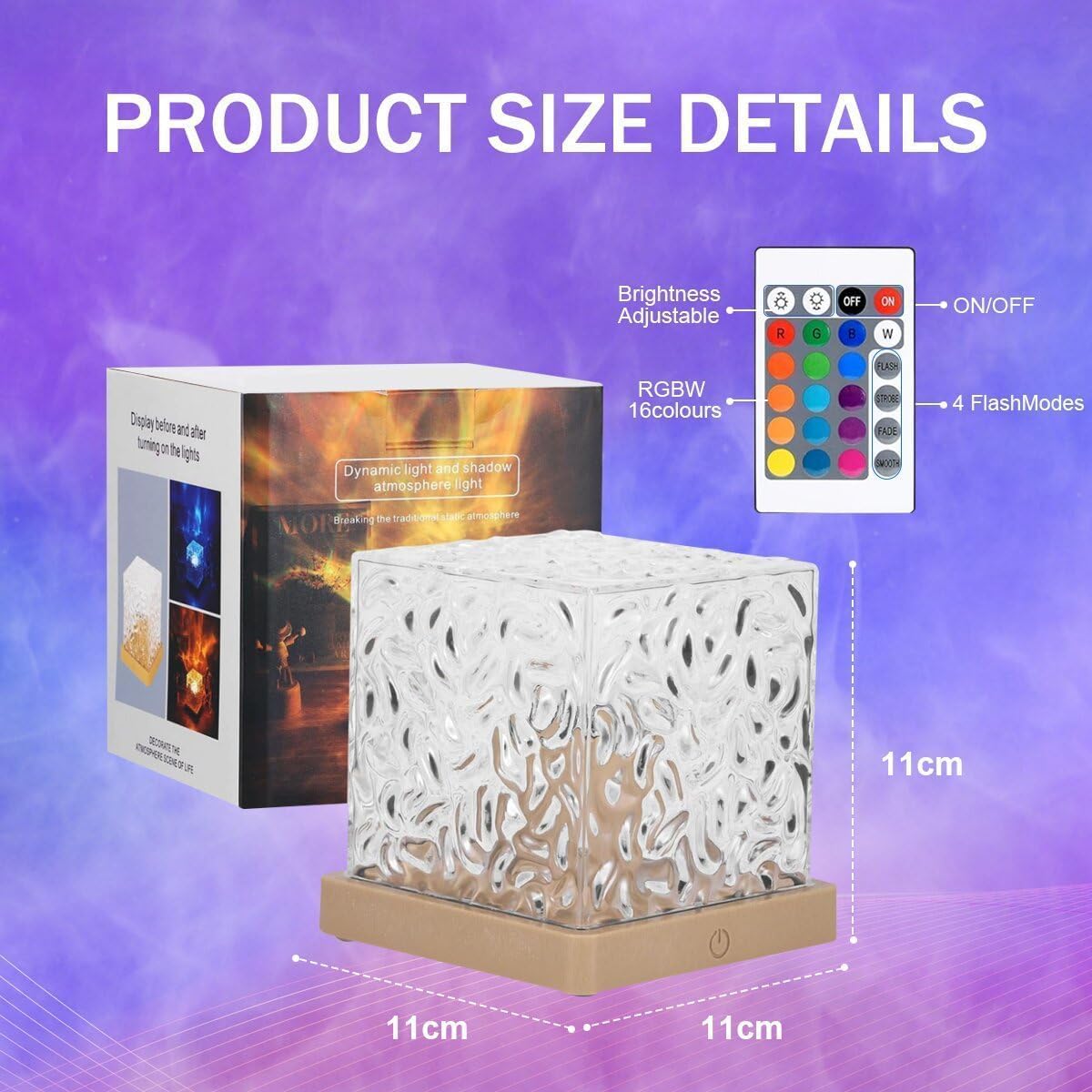 Ocean Wave Projector Lamp – 16 Color RGB Light with Remote | Underwater Effect Night Light for Bedroom, Living Room & Gifts