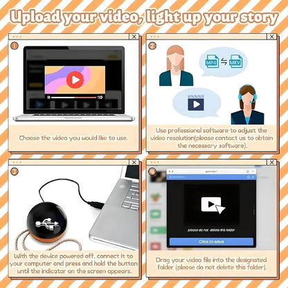 Crystal Ball Digital Video Display – Personalized 3D LED Memory Orb