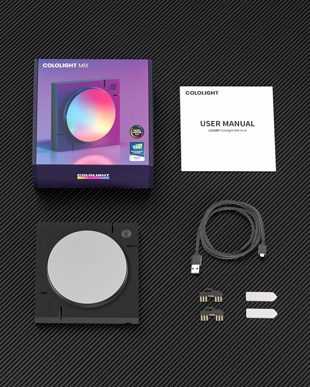 Cololight LED Wall Light – Multicolor Music Sync Ambient Light for Bedroom, Gaming, and Room Decor, Works with Alexa & Google Assistant (Mix Black)