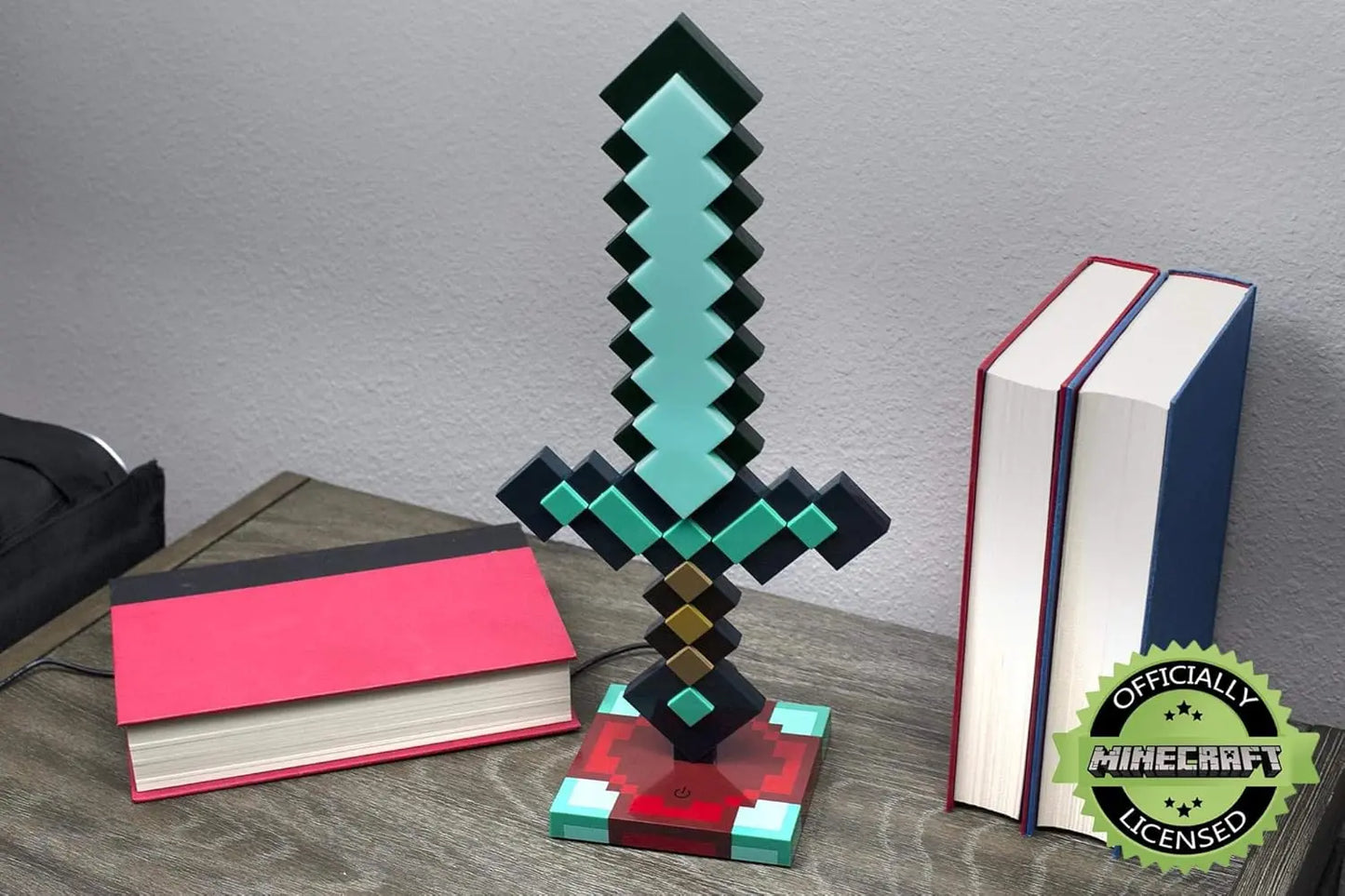 Minecraft-Inspired Diamond Sword LED Desk Lamp – USB Gaming Room Night Light The Wonders Mart Trading™