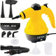 DENX 1200W Handheld Steam Cleaner – Portable High-Pressure Steam Cleaning Machine with 9 Accessories, 350ml Tank, 360° Nozzle for Kitchen, Bathroom, Car & More (Model DX2596) The Wonders Mart Trading™
