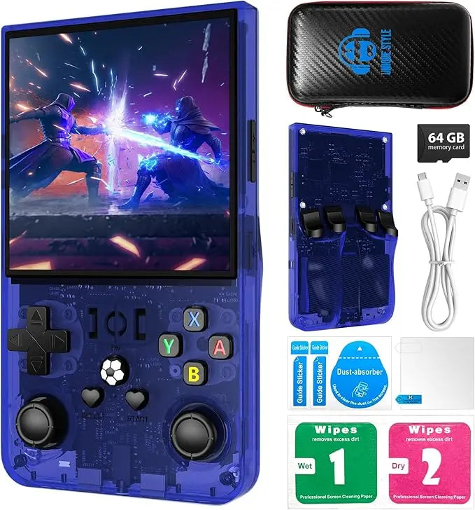 
R36 Max Retro Handheld Game Console – 4” IPS Screen, 64GB, 18,000+ Games, 4000mAh Battery, Linux OS, TF Card Expandable The Wonder Mart