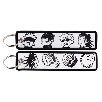 Anime-Inspired Random Tag Keychain – Embroidered, Acrylic & Metal Collectible Keychain (Random Design) The Wonders Mart Trading™