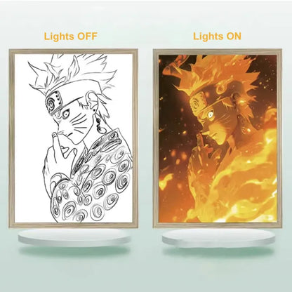 3D LED Painting Frame – Anime & Game Lamp The Wonders Mart Trading™