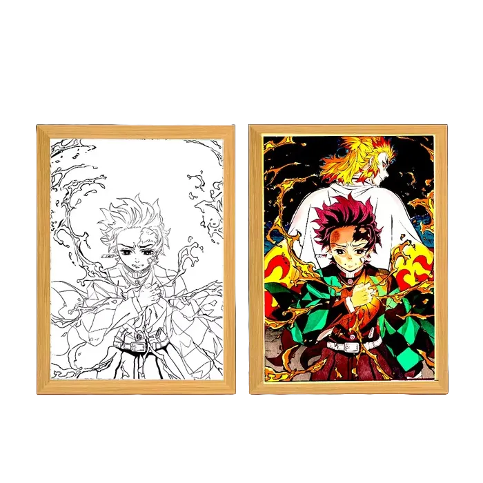 3D LED Painting Frame – Anime & Game Lamp The Wonders Mart Trading™