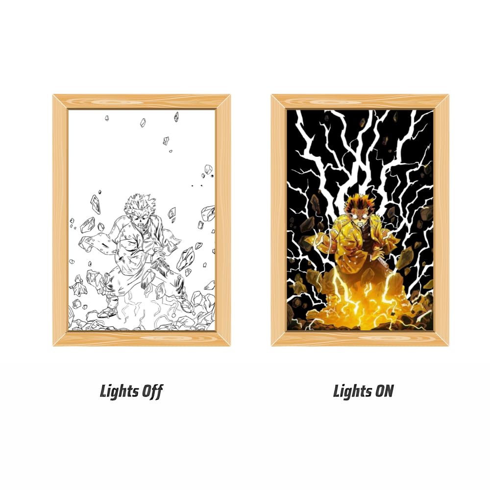 3D LED Painting Frame – Anime & Game Lamp The Wonders Mart Trading™