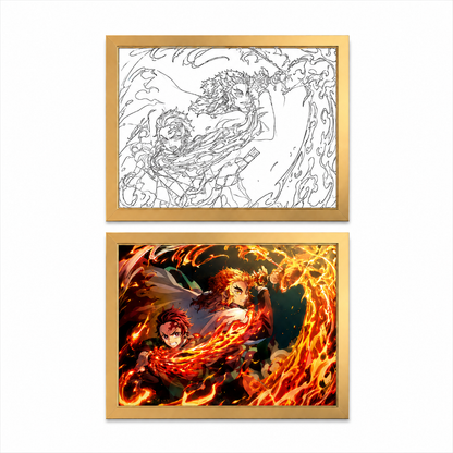 3D LED Painting Frame – Anime & Game Lamp The Wonders Mart Trading™
